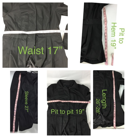 Cynthia Rowley Black Button Front Ruffle Coat Sz L - Picture 7 of 8